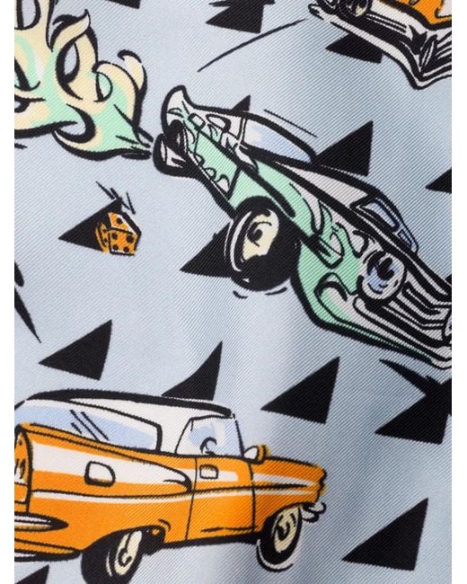 Prada Black Silk Lipstick Triangle Scarf