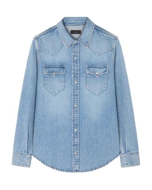 Alanui Blue Denim Shirt for men