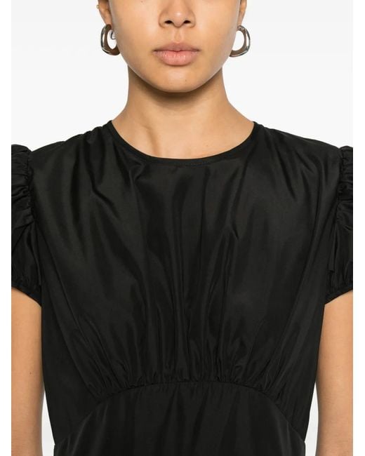 CECILIE BAHNSEN Black Tiered Puff-Sleeve Dress