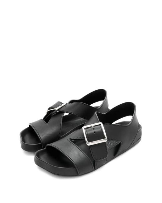 Loewe Black Buckle-Strap Flat Sandals