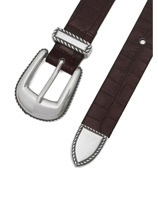 Drole de Monsieur Brown La Ceinture Croco Buckle Belt for men