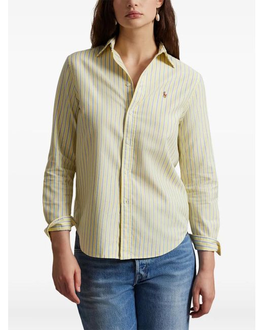Polo Ralph Lauren Natural Button-Down Striped Shirt