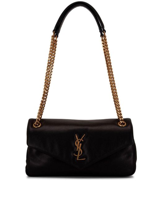 Saint Laurent Black Calypso Leather Shoulder Bag