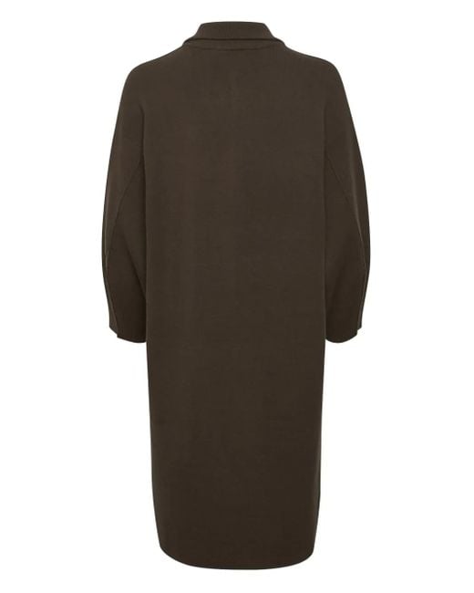 Gestuz Brown Zip-Front Mini Dress