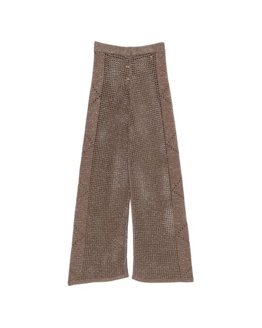 Mc2 Saint Barth Brown Pantalon Elga En Crochet