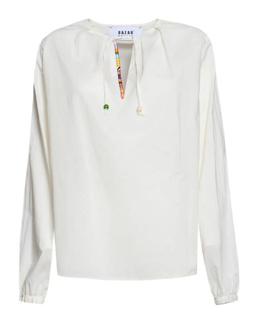 Bazar Deluxe V-neck Blouse White