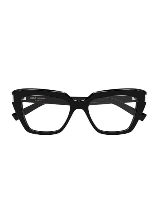 Saint Laurent Black Geometric Glasses