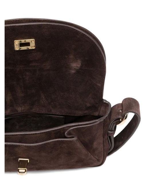 Sandro Black Le Mambo Janys Studded Suede Bag