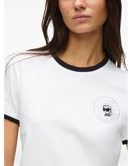 Karl Lagerfeld White Karlito Shirt With Trim