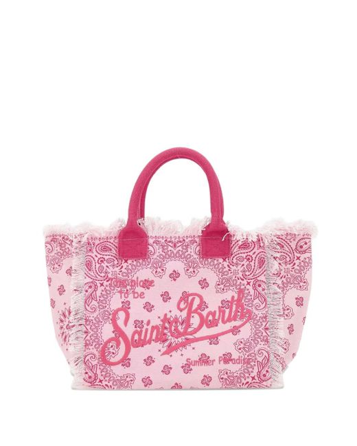 Mc2 Saint Barth Pink Cotton Tote Bag