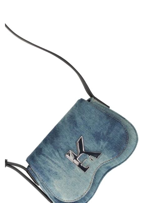 Karl Lagerfeld Blue Tie-Dye Denim Crossbody Bag