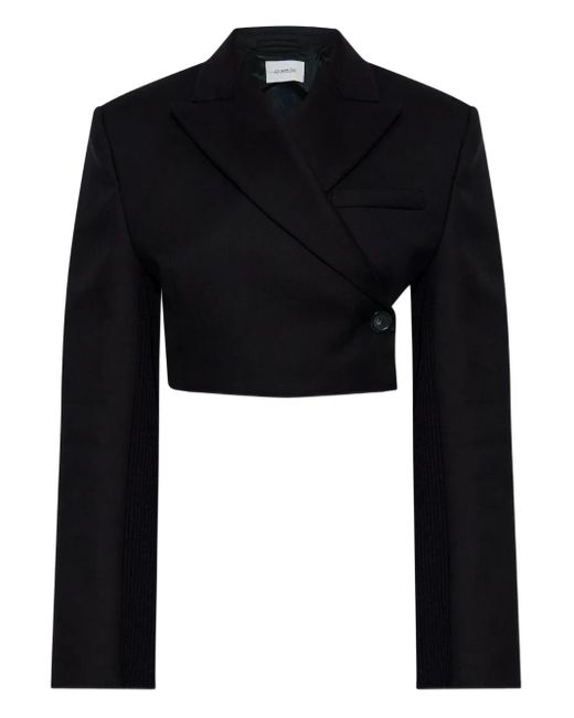 Blazer Crop À Manches En Maille Sportmax en coloris Black