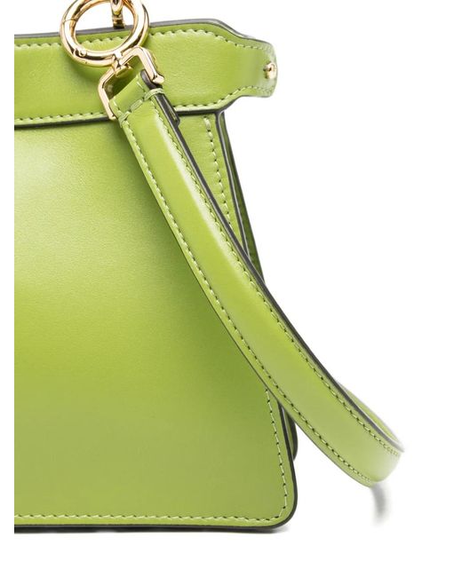Fendi Green Small Peekaboo Iseeu Lock Tote Bag