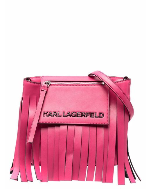 Karl Lagerfeld K/fringe Crossbody Bag in Pink Lyst UK