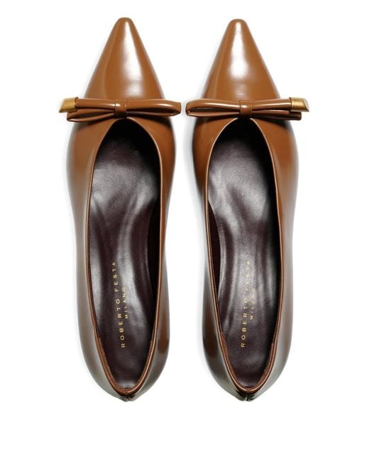 Roberto Festa Brown Orla Heeled Pumps