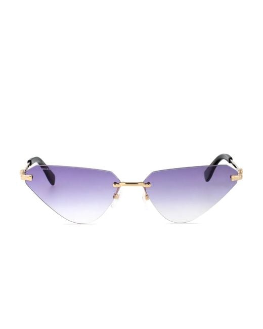 DSquared² Purple Geometric-Frame Sunglasses
