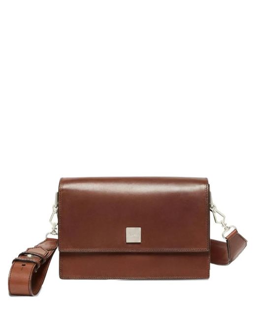 Max Mara Brown Small Biancaroughs Leather Shoulder Bag