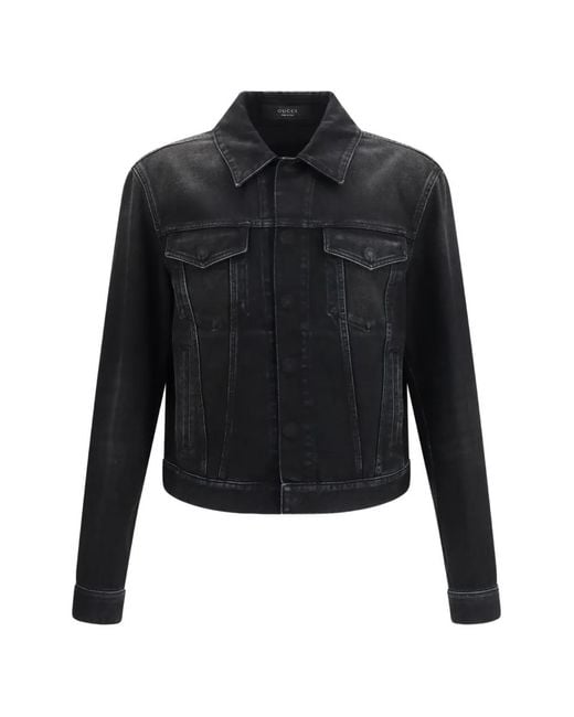 Gucci Black Stone-Washed Jacket for men