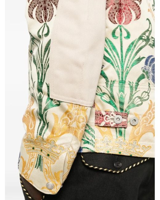 Junya Watanabe White Floral-Motifs Jacket for men