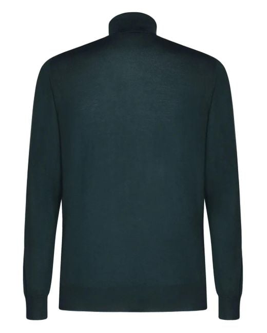 Mauro Ottaviani Green High-Neck Wool Sweater for men