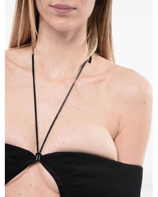 Saint Laurent カットアウト ロンパース Black