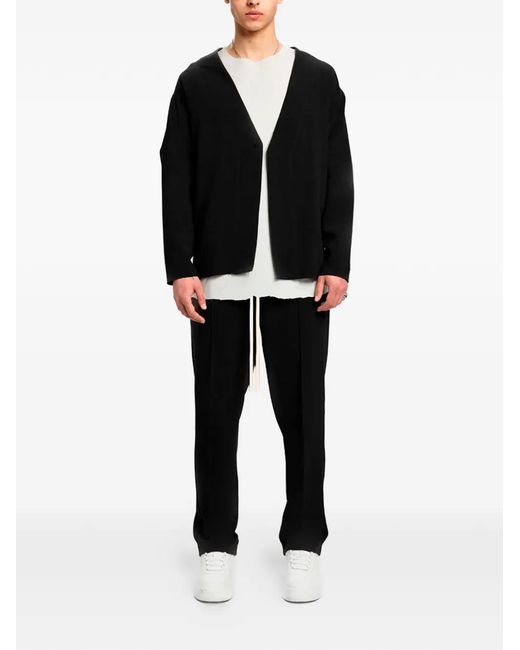 Hamza Black Drawstring Trousers for men