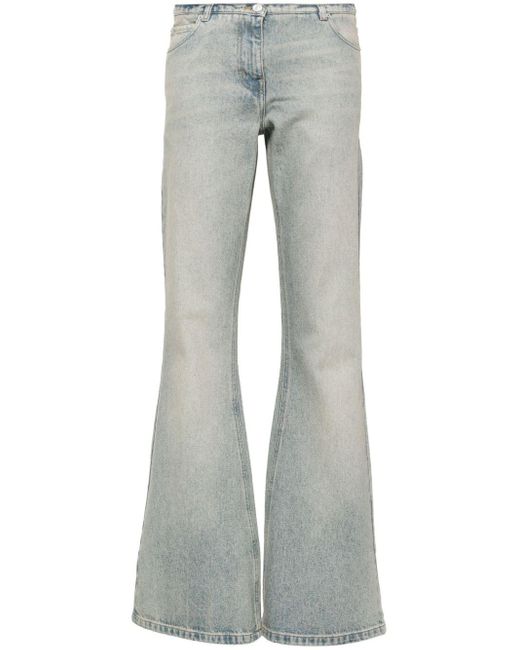 Courreges Bootcut Cotton Jeans Gray