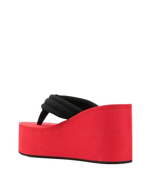 Coperni Red Platform Flip-Flops