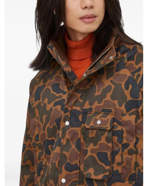 Les Deux Brown Camouflage-Pattern Padded Coat for men