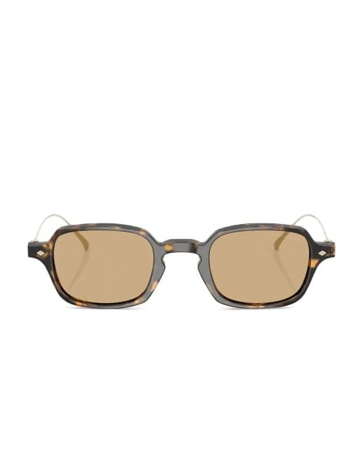 Giorgio Armani Sonnenbrille Mit Eckigem Gestell in Natural für Herren