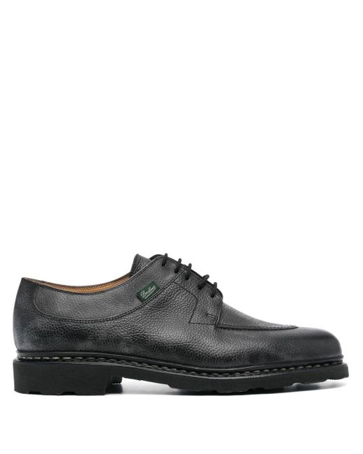 Paraboot Black Avignon Leather Derby Shoes for men