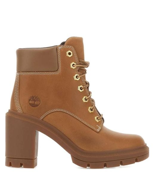 Timberland Brown Schnürstiefel mit Blockabsatz