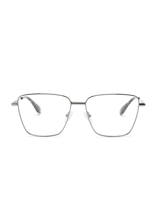 Occhiali Squadrati di McQueen in Metallic
