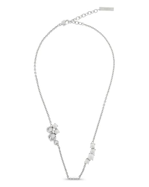 Givenchy Metallic Crystal Pearl Short Necklace