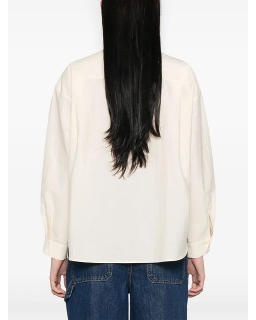 Sandro White Pleated Shirt