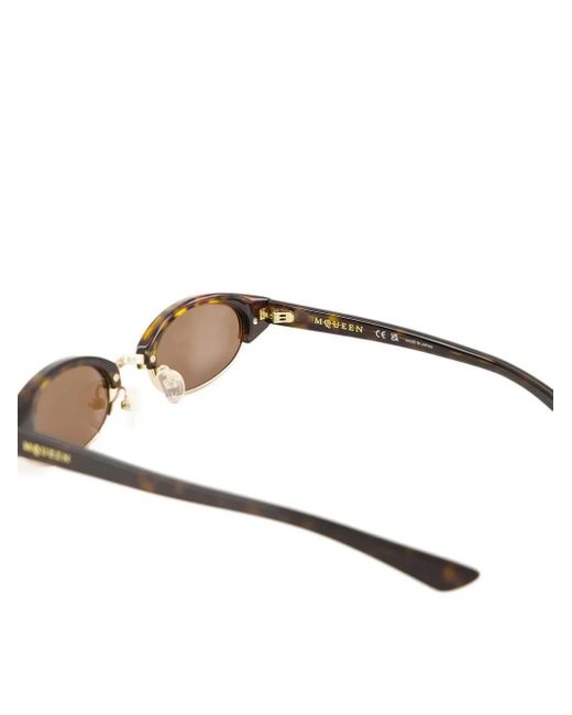 Alexander McQueen Sonnenbrille Mit Ovalem Gestell in Natural für Herren