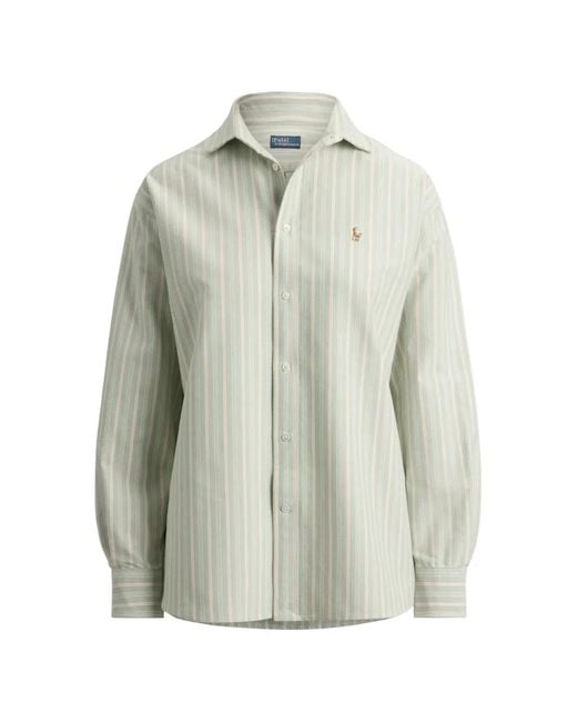 Polo Ralph Lauren White Striped Long-Sleeve Shirt