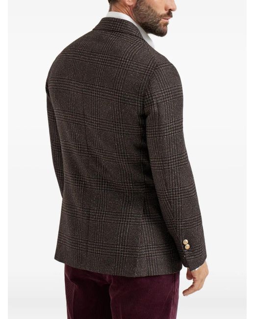 Brunello Cucinelli Blazer Met Dubbele Rij Knopen in het Black voor heren