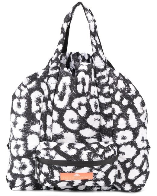adidas By Stella McCartney Leopard Print Gym Bag in Black