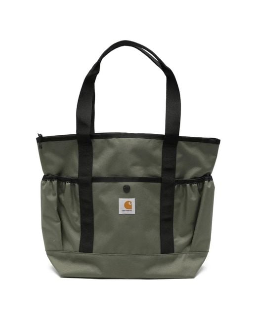 Carhartt Black Clapton Logo-Patch Tote Bag for men