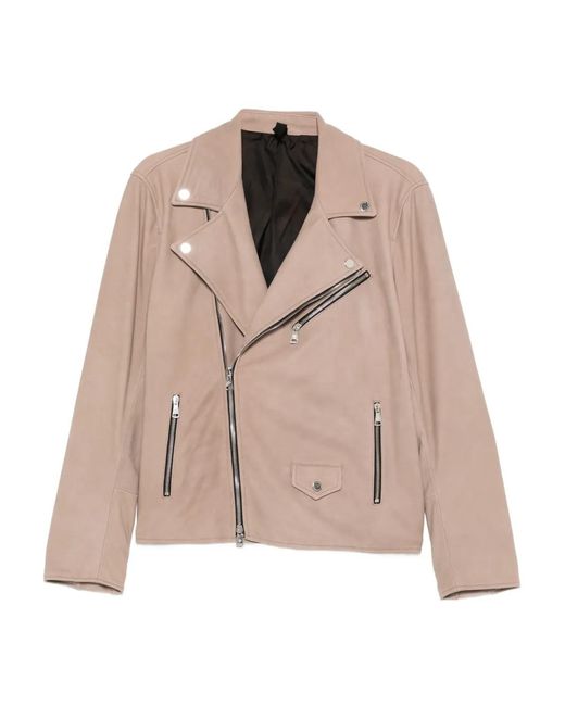 Tagliatore Natural Franklin Zip-Up Biker Jacket for men