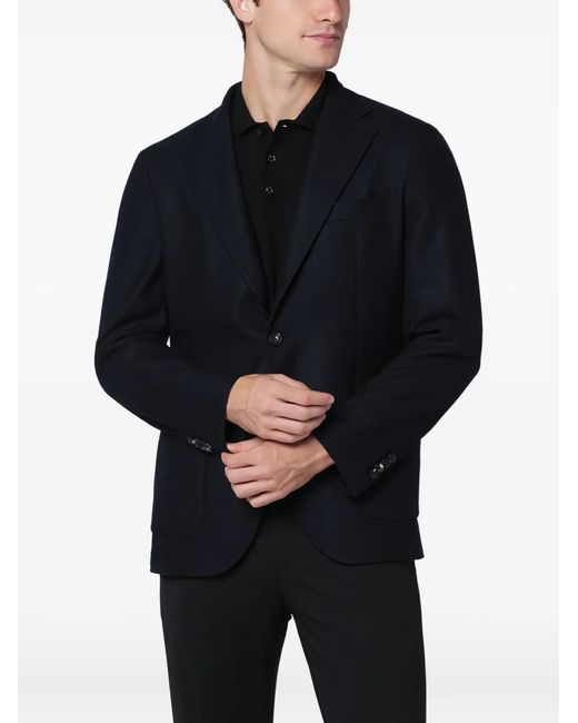 Santaniello Black Single-Breasted Blazer for men