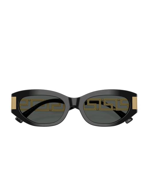 Versace Black Round-Frame Sunglasses
