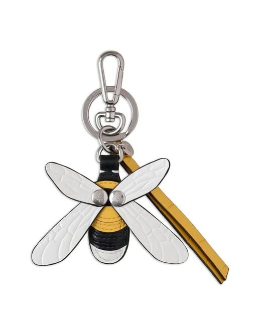 Mulberry Metallic British Summer Bumblebee Leather Keyring