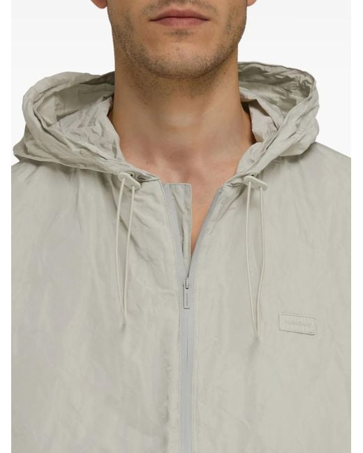 Ferragamo Beiger Blouson Mit Kapuze in Gray für Herren