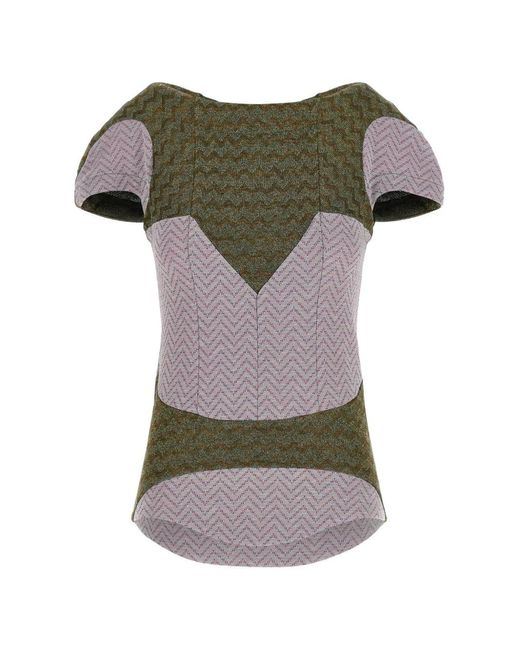 Kiko Kostadinov Gray Patterned Top