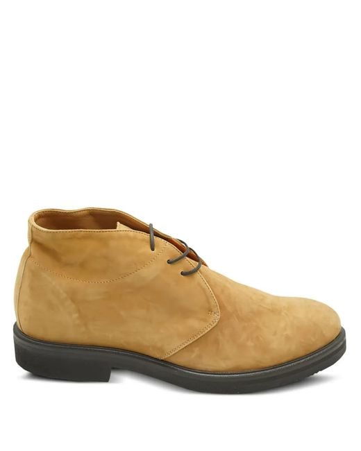 Andrea Ventura Firenze Brown Chucca T Suede Lace-Up Desert Boots for men