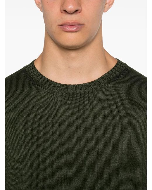 Fedeli Green Merino-Wool Sweater for men