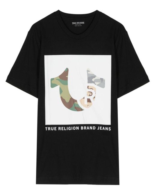 Camiseta Camo Logo True Religion de hombre de color Black