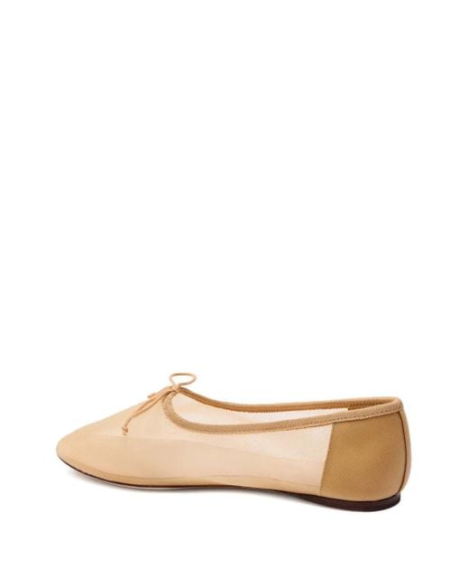 Loeffler Randall Natural Landon Bow-Detail Ballet Flats